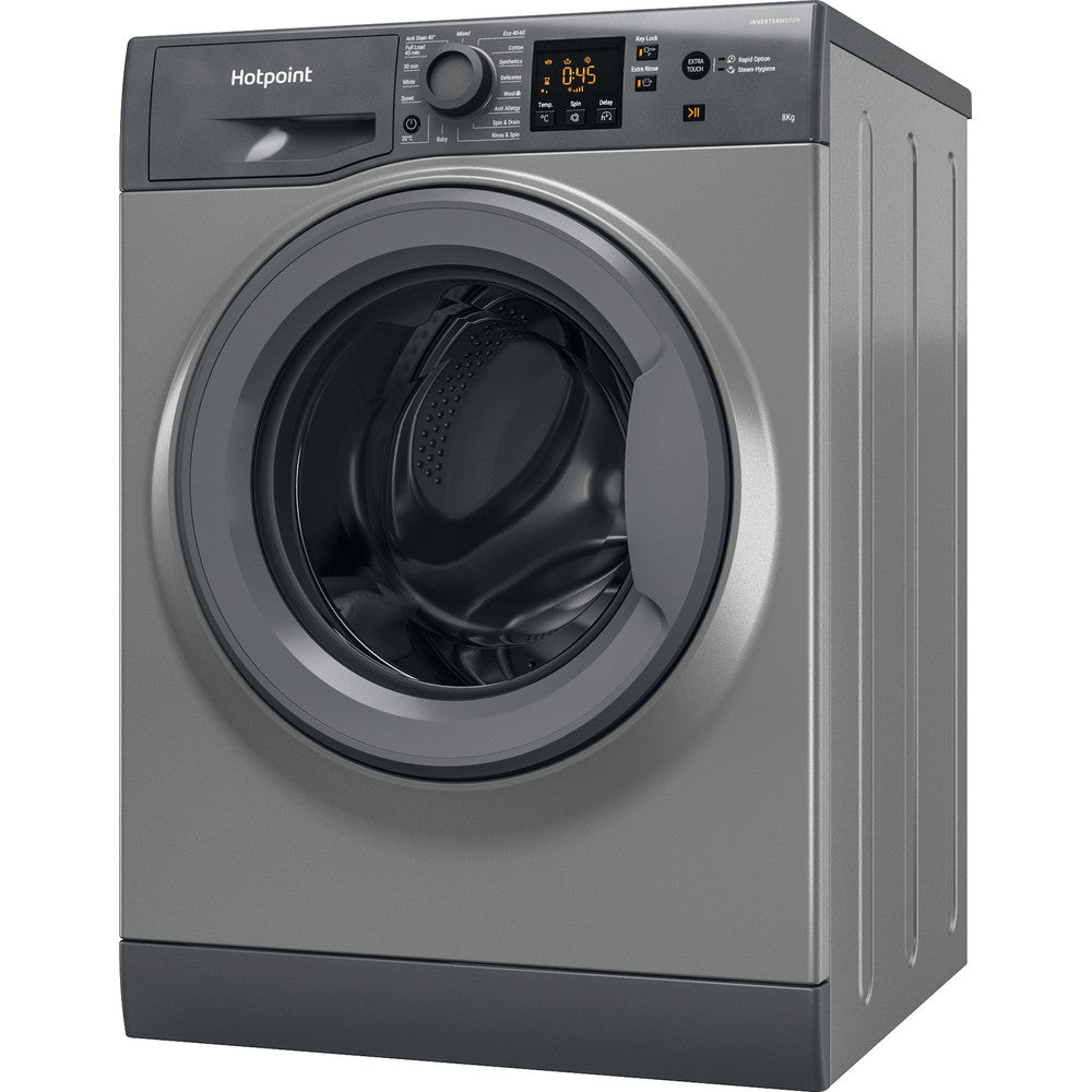 Hotpoint NSWM864CGGUKN 8kg 1600 Spin Washing Machine Graphite