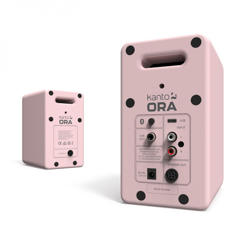 Kanto Ora Powered Reference Desktop Speakers with Bluetooth Matte Pink