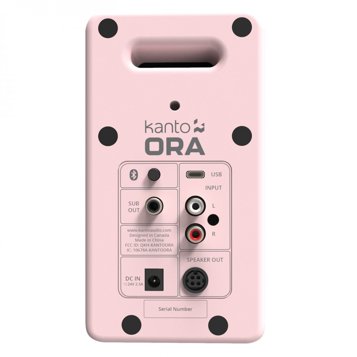 Kanto Ora Powered Reference Desktop Speakers with Bluetooth Matte Pink