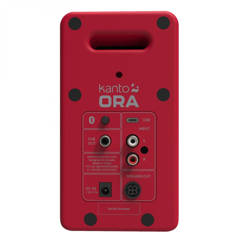 Kanto Ora Powered Reference Desktop Speakers With Bluetooth Red