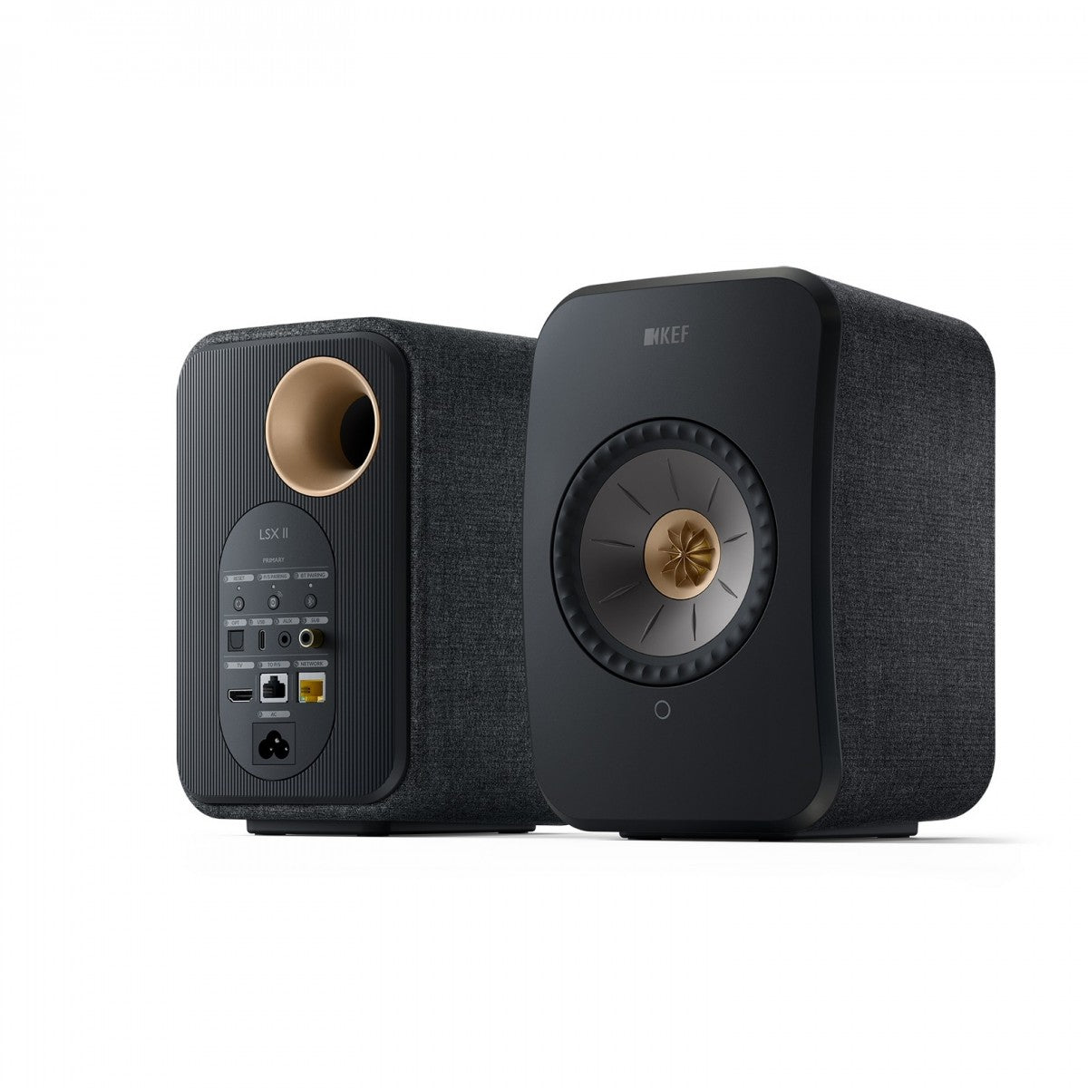 KEF LSX II Wireless Hi-Fi Speakers Pair Carbon Black