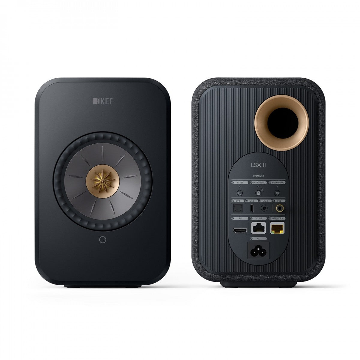 KEF LSX II Wireless Hi-Fi Speakers Pair Carbon Black