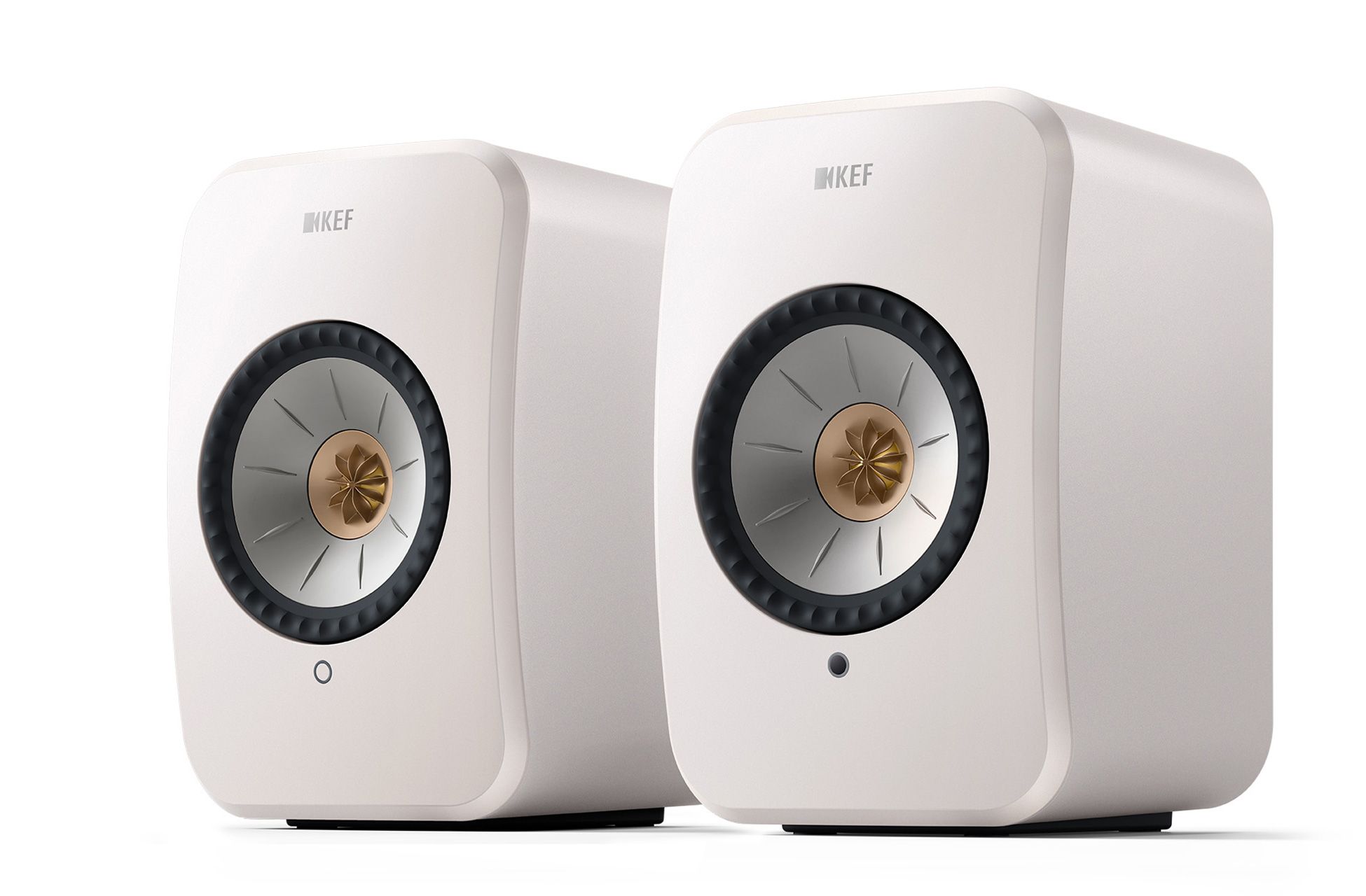 KEF LSX II Wireless Hi-Fi Speakers Pair Mineral White