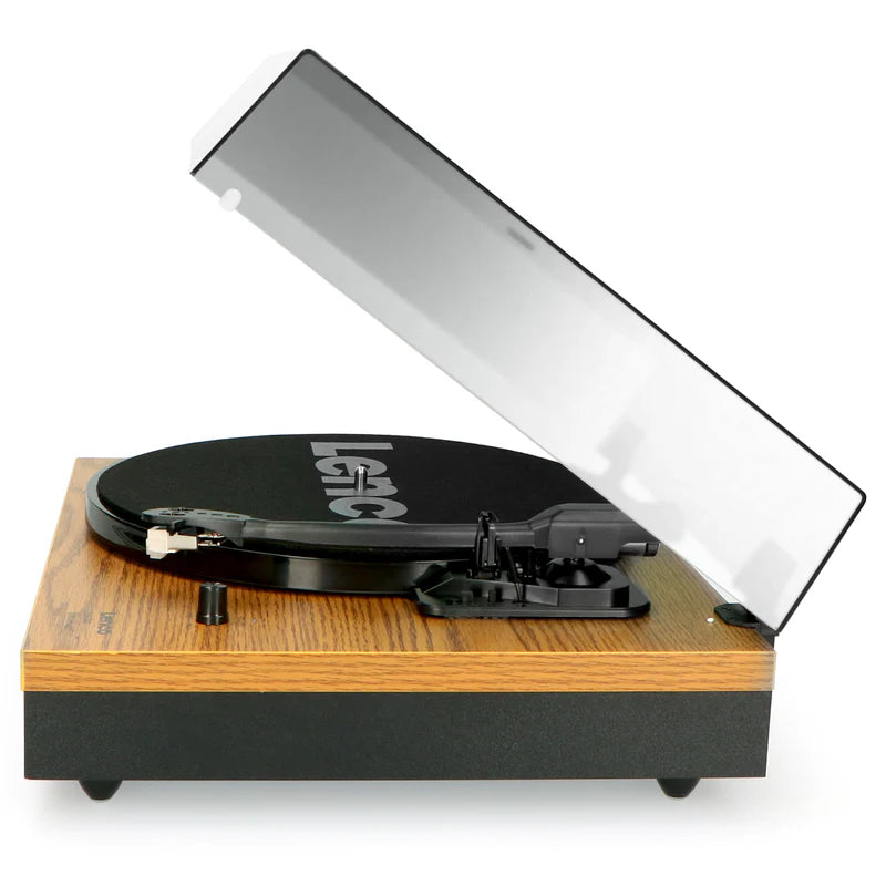 Lenco LS-300 Belt Drive Bluetooth Turntable and HiFi Speakers Pair Wood