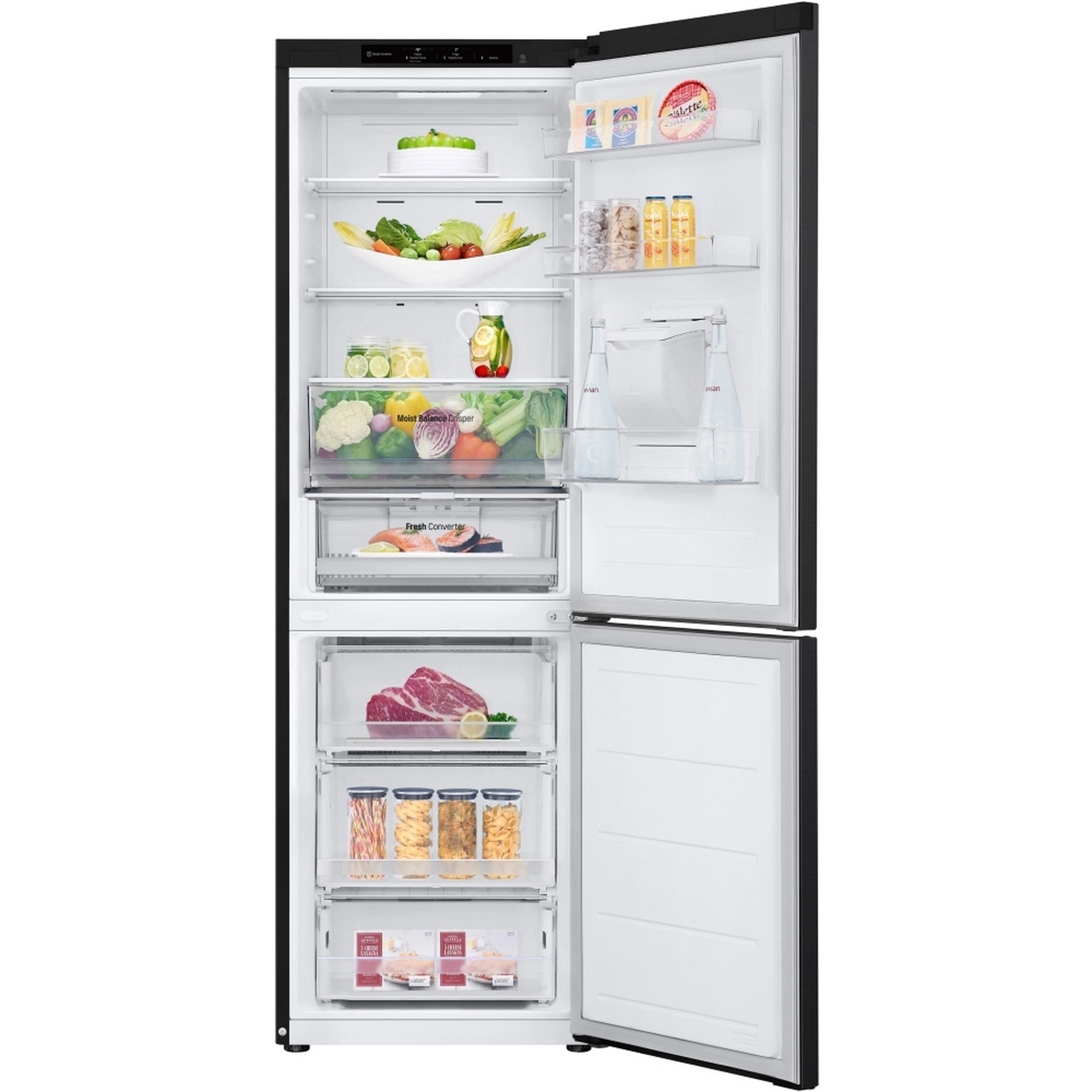 LG GBF3102EEP 343L NatureFRESH Frost Free Fridge Freezer with Non Plumbed Water Dispenser Matte Black