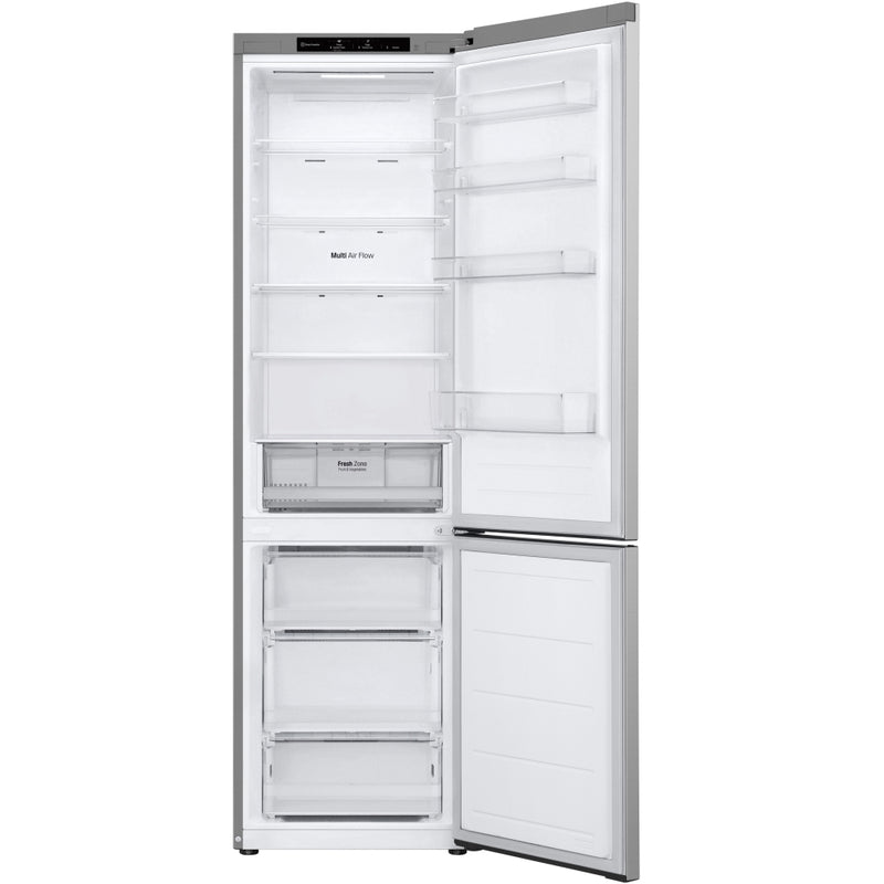 LG GBV22L0EPY 387L NatureFRESH Freestanding Frost Free Fridge Freezer Prime Silver