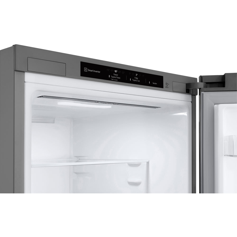 LG GBV22L0EPY 387L NatureFRESH Freestanding Frost Free Fridge Freezer Prime Silver