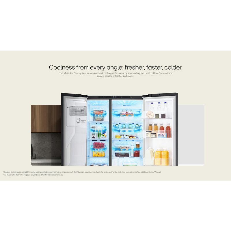 LG GSLC40PYPE 641L NatureFRESH American Fridge Freezer Prime Silver