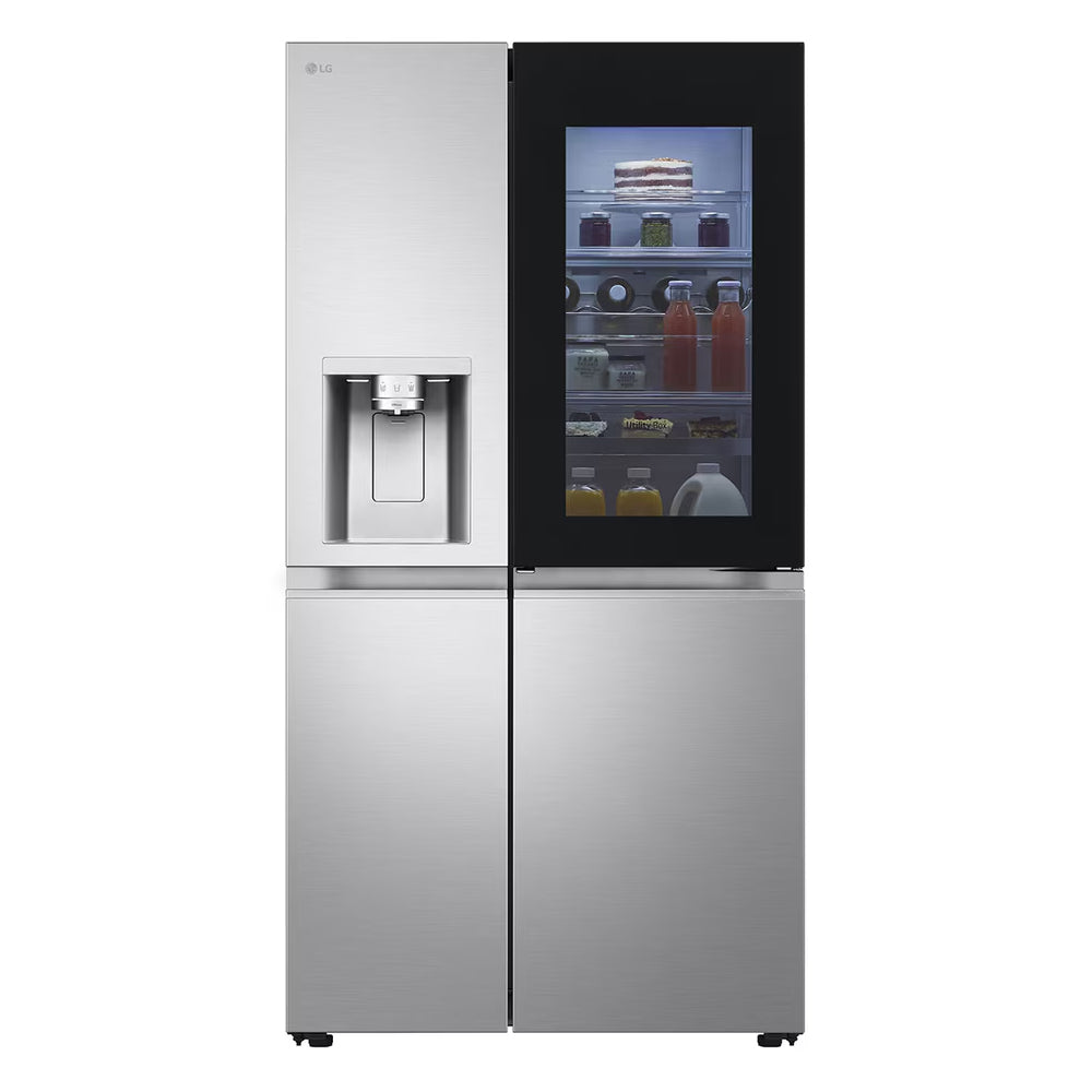 LG GSXE91BSAD 628L InstaView with Ice and Water Non Plumbed American Fridge Freezer Brushed Steel