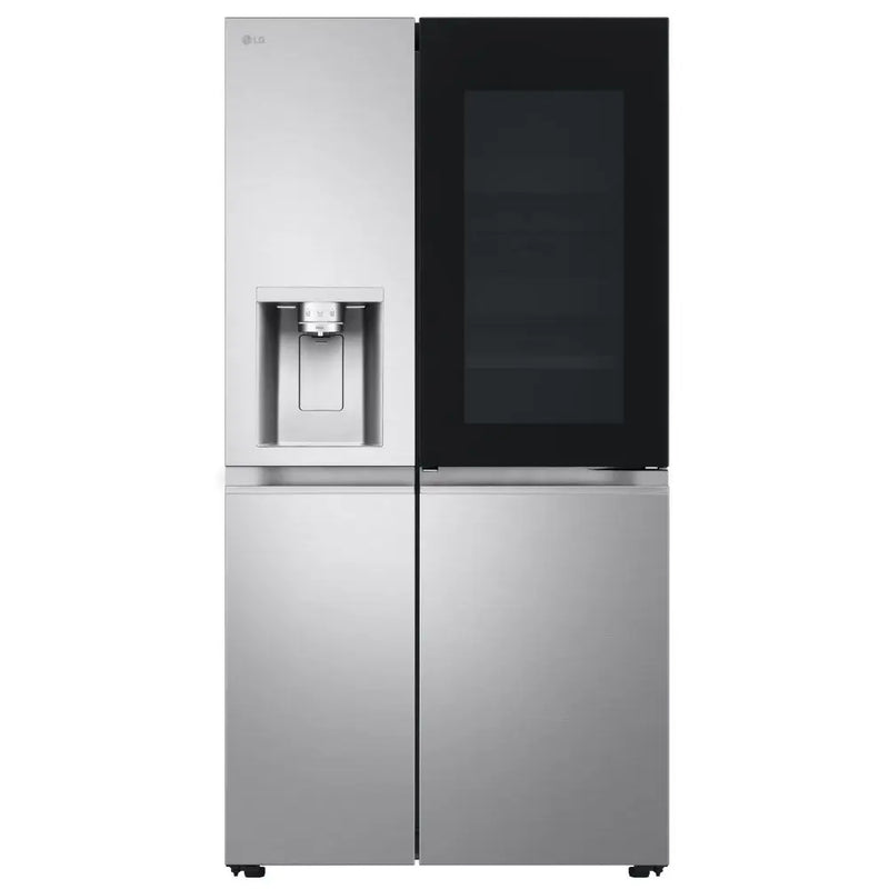 LG GSXE91BSAD 628L InstaView with Ice and Water Non Plumbed American Fridge Freezer Brushed Steel