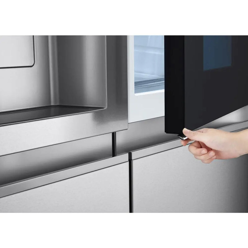 LG GSXE91BSAD 628L InstaView with Ice and Water Non Plumbed American Fridge Freezer Brushed Steel