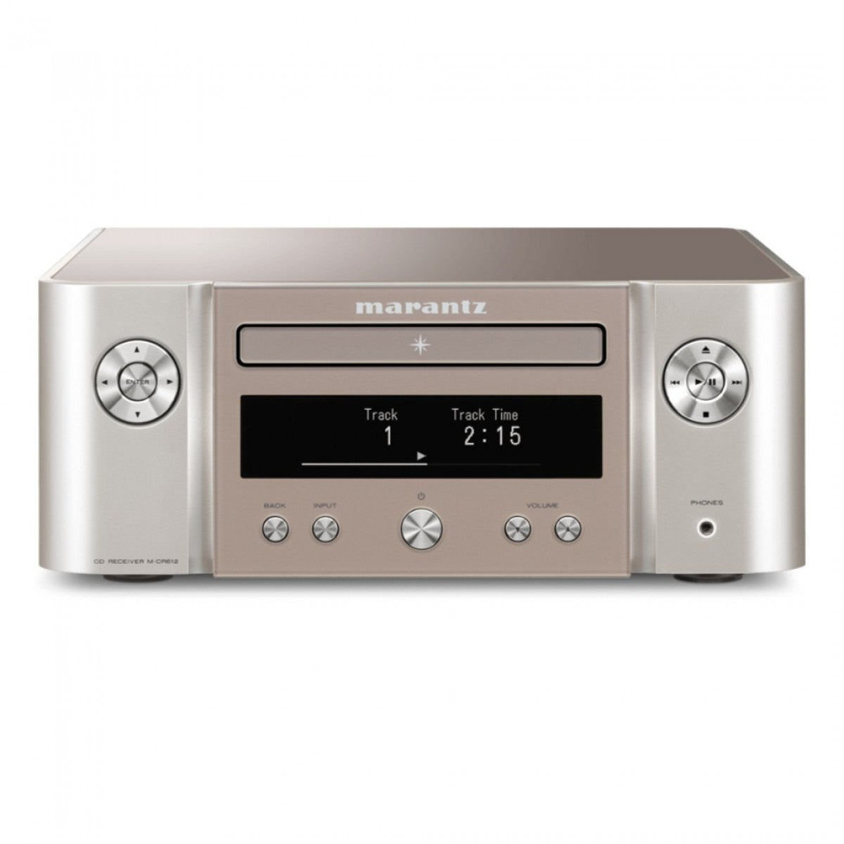 Marantz Melody X MCR612 Hifi Network System Silver with Wharfedale Diamond 12.0 Bookshelf Speakers Light Oak Package