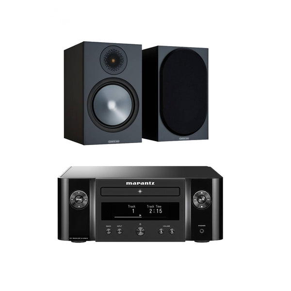 Marantz Melody X MCR612 Hifi Network System with Monitor Audio Bronze 50 Bookshelf Speaker Package Black