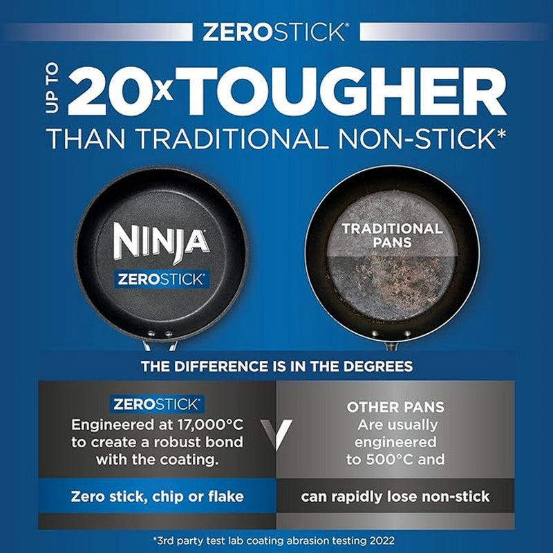 Ninja C10024UK ZEROSTICK Essentials 24cm Frying Pan Black