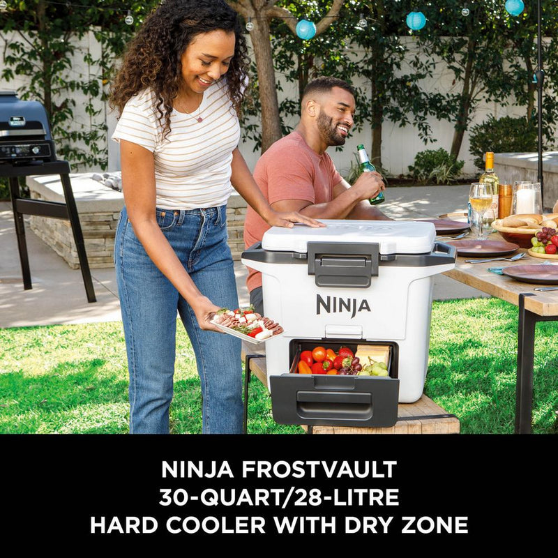 Ninja FB131UKWH FrostVault 30QT 28L Hard Cooler with Dry Zone Cloud White