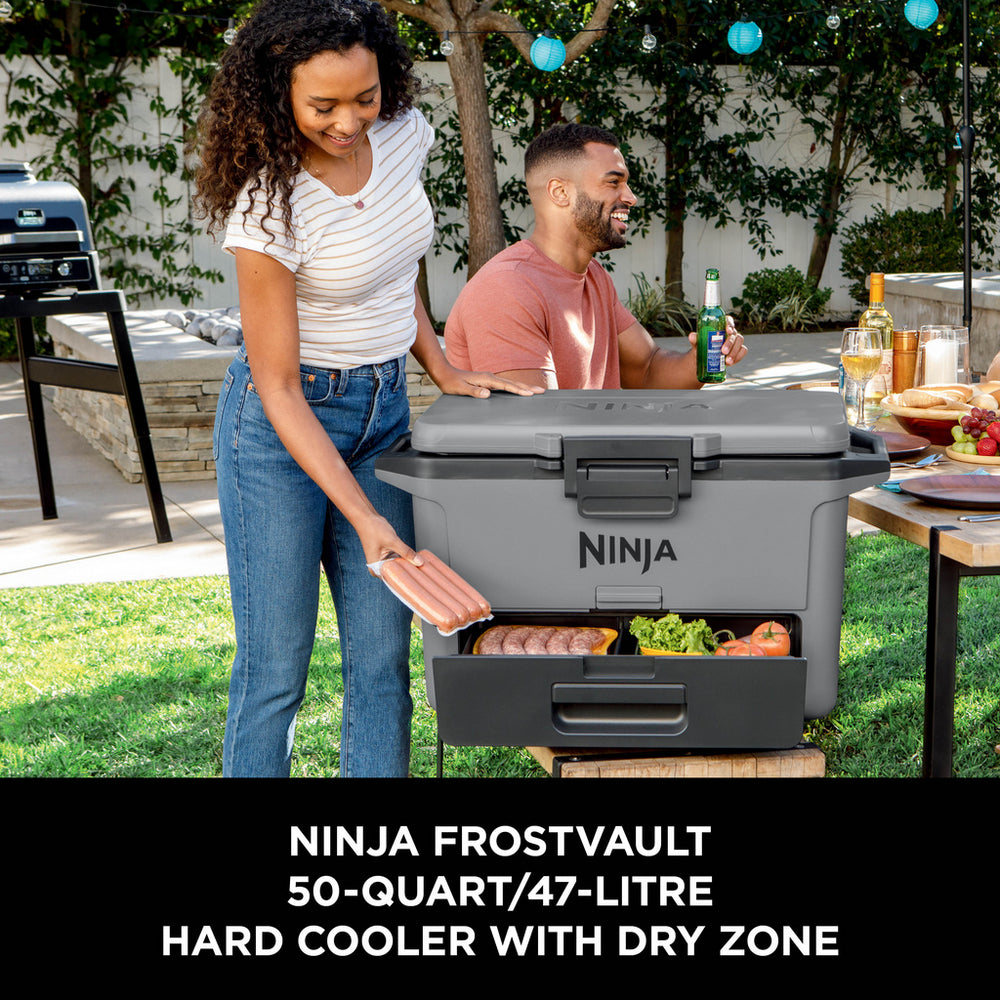 Ninja FB151UKGY FrostVault 50QT 47L Hard Cooler with Dry Zone Slate Grey