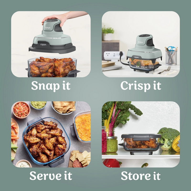 Ninja FN101UKSG CRISPi 4 in 1 Portable Glass Air Fryer Sage