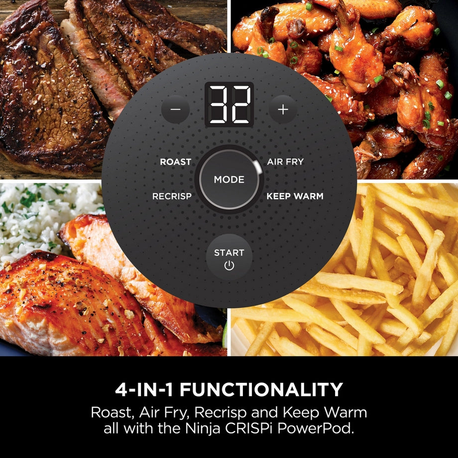 Ninja FN101UKST CRISPi 4 in 1 Portable Glass Air Fryer Stone