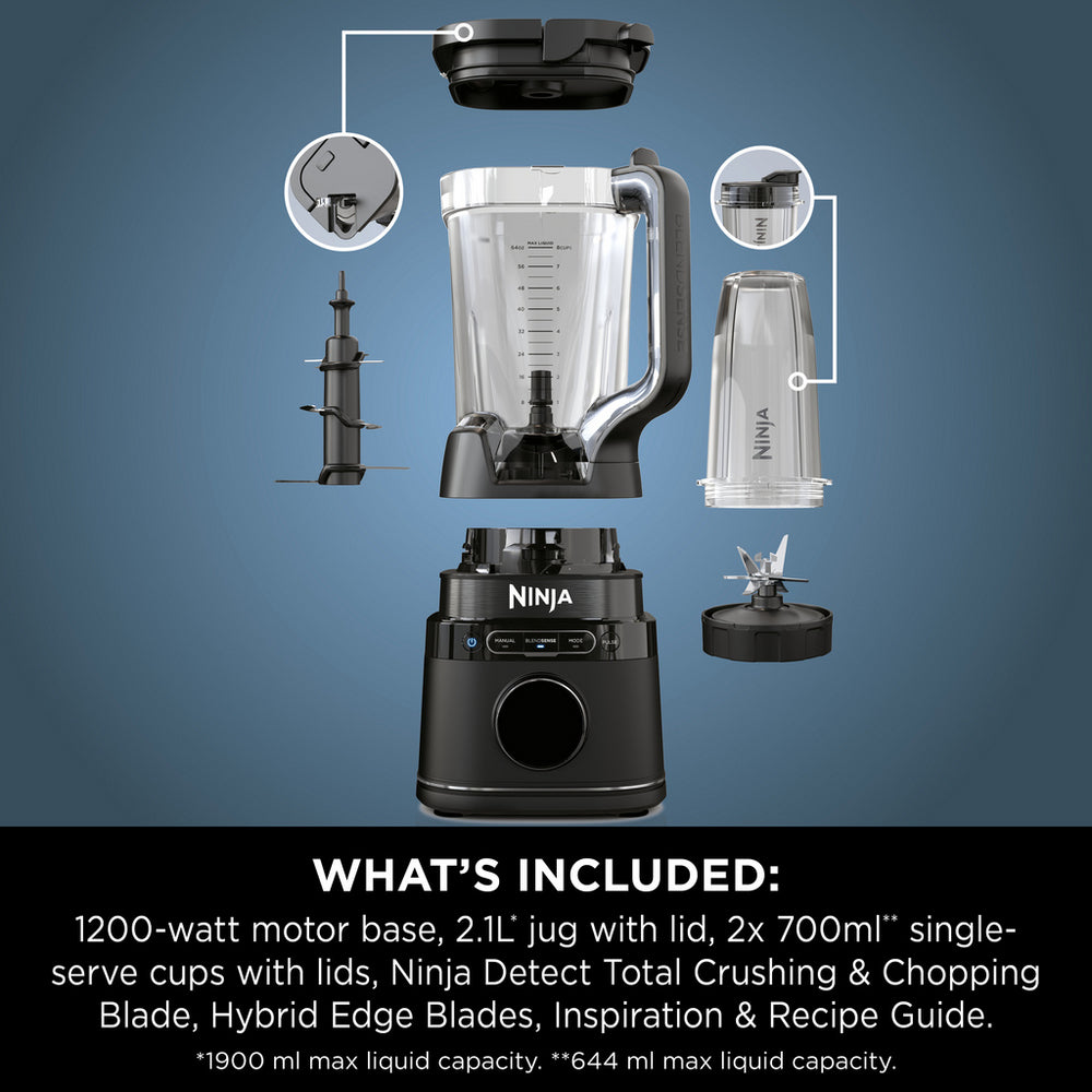 Ninja TB301UK Detect Power Blender Pro and Single Serve Black