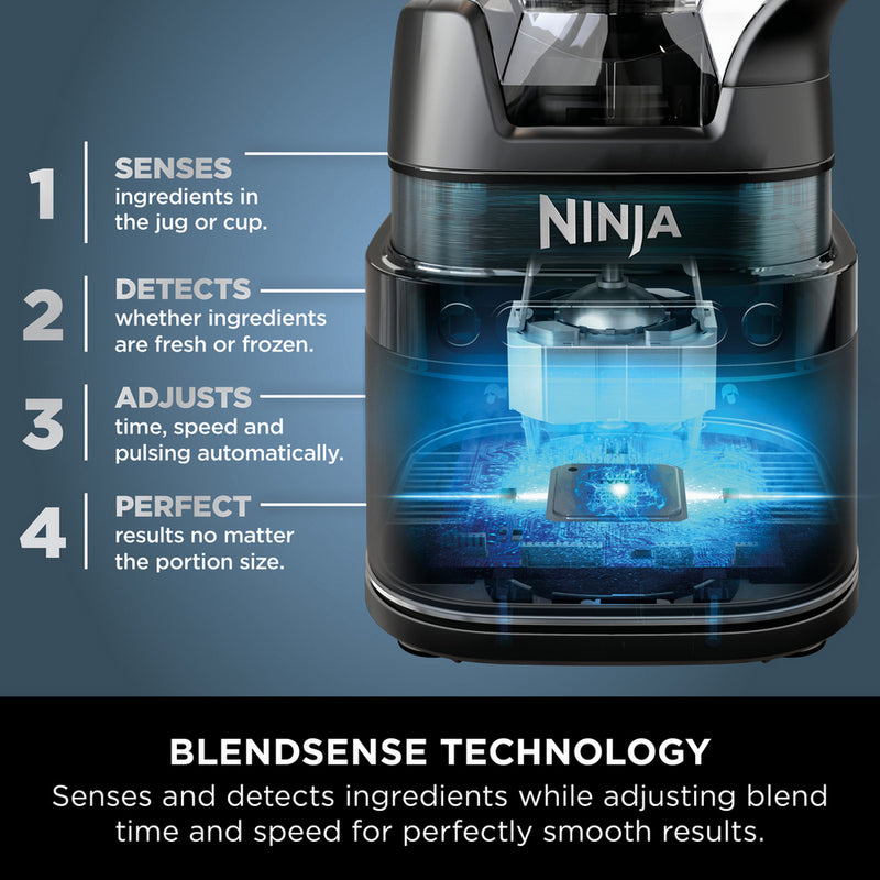 Ninja TB401UK Detect Power Blender and Processor Pro with Blendsense Technology Black