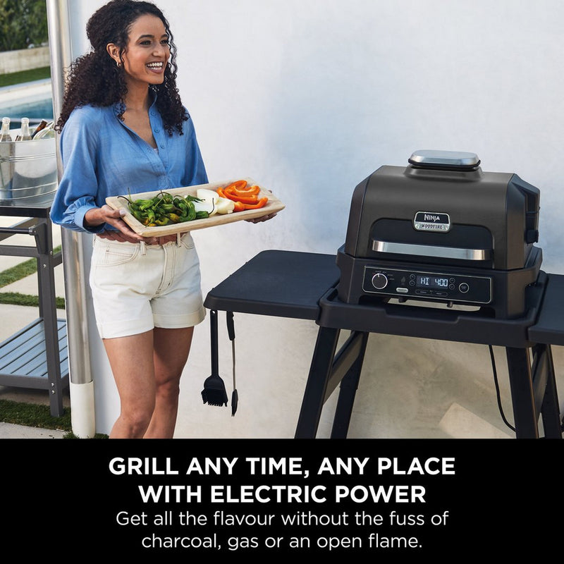 Ninja Woodfire Pro XL Electric BBQ Grill and Smoker with Stand and Cover OG850UKGRILLKIT Clearance