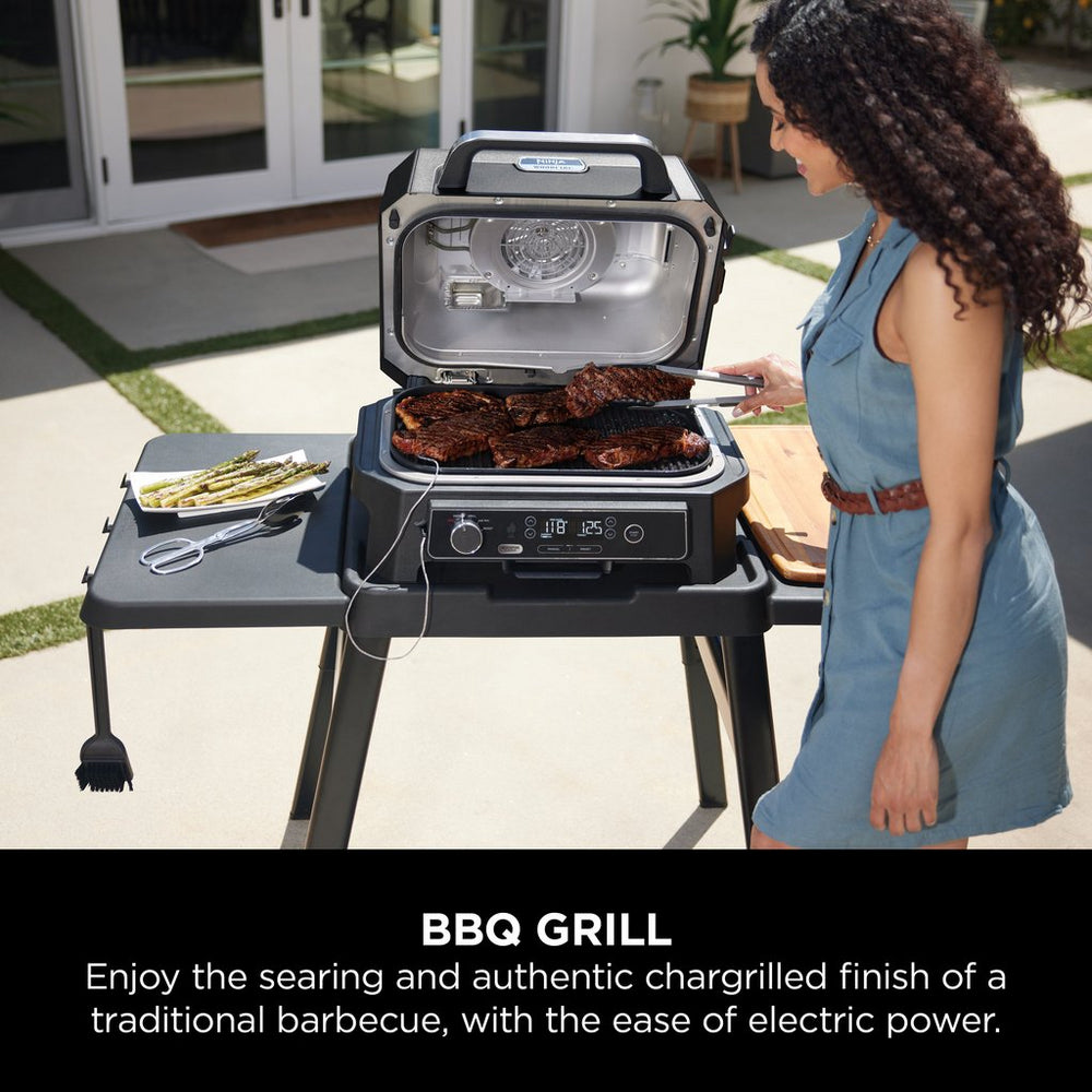 Ninja Woodfire Pro XL Electric BBQ Grill and Smoker with Stand and Cover OG850UKGRILLKIT Clearance