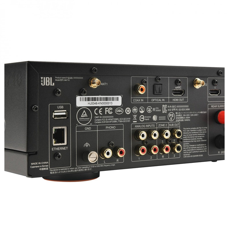 JBL MA710 7.2 Channel 8K AV Receiver with JBL Stage 260F 5.1.2 Speaker Package Black