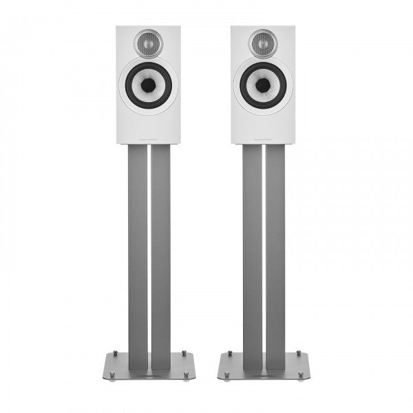 Bowers & Wilkins 607 S3 Bookshelf Speakers Oak with FS-600 S3 Silver Stands