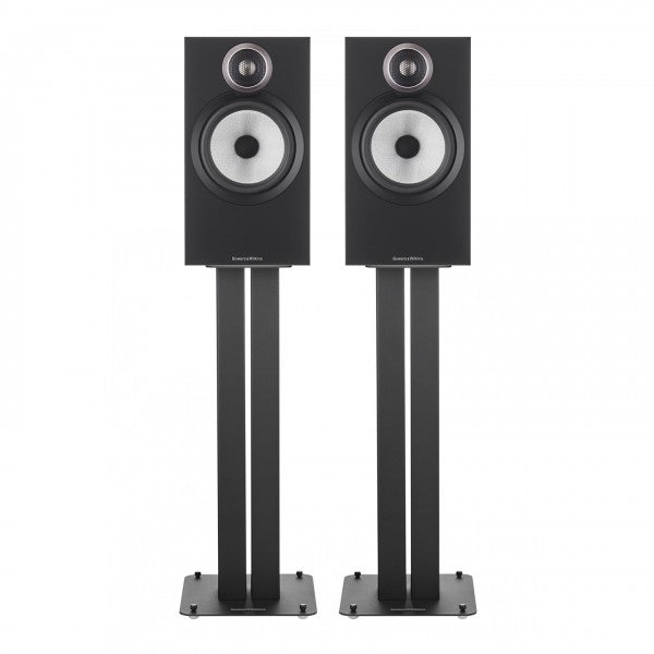 Bowers & Wilkins 606 S3 Bookshelf Speakers with FS-600 S3 Stands Black