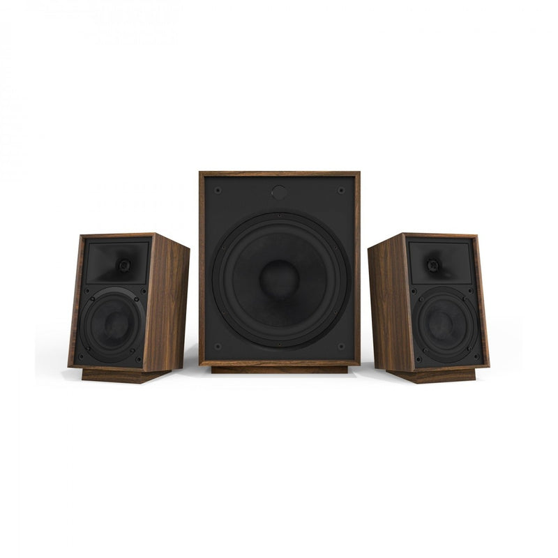 Sony PS-LX310BT Bluetooth Turntable and Klipsch Heritage ProMedia 2.1 Bluetooth Speaker System Walnut HiFi Package