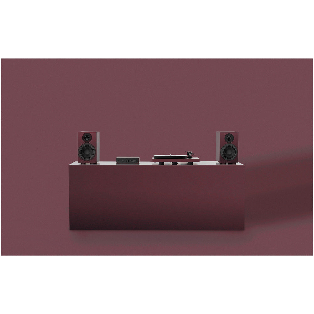 Pro-Ject Colourful Audio System 2 All In One True Analog HiFi Stereo System Satin Wine Red PJAACAS2RED