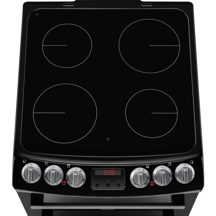 Zanussi ZCV46250XA Ceramic Electric Cooker with Double Oven Stainless Steel