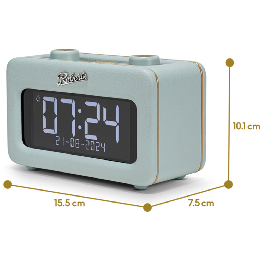 Roberts Revival Rest DAB DAB+ FM Bluetooth Bedside Clock Radio Duck Egg