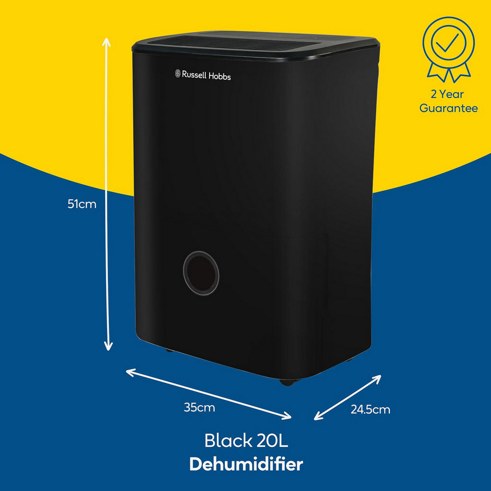 Russell Hobbs RHDH2002B 20L Dehumidifier Black