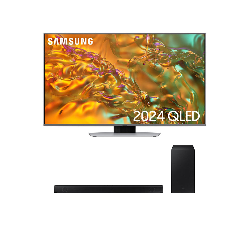 Samsung QE50Q80DATXXU 50 Inch Q80D 4K UHD QLED Smart TV 2024 with HW-B550XU 2.1ch Soundbar and Subwoofer