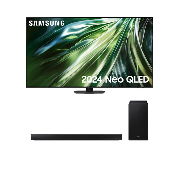 Samsung QE75QN90DATXXU 75 Inch QN90D Neo QLED 4K HDR Smart TV and HW-B650D 3.1 Ch Soundbar with Subwoofer Bundle 2024