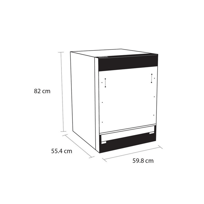 Schonhaus DWSI0115FSB Full Size Built In Dishwasher with 15 Place Settings