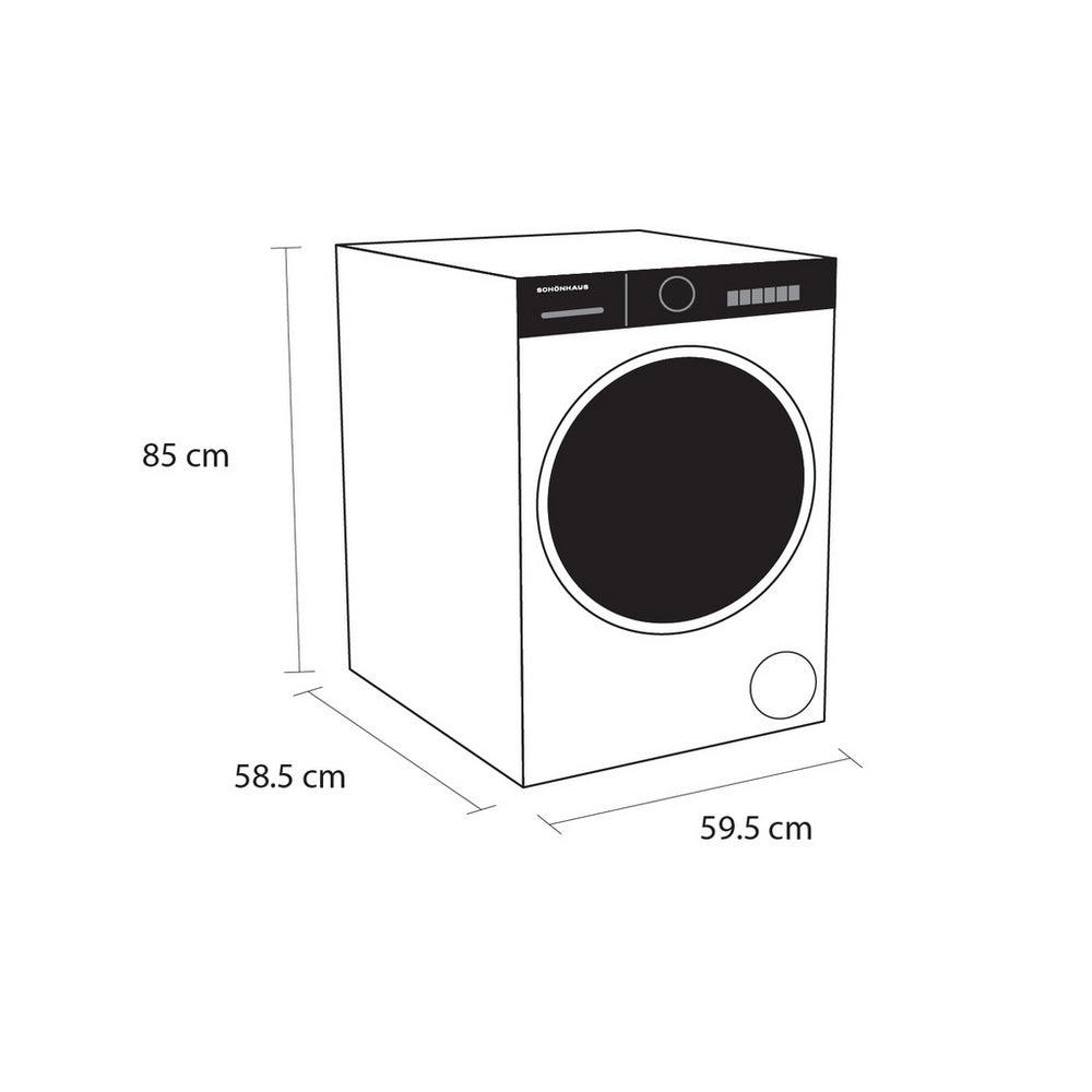 Schonhaus WMSF011014AW 10kg 1400 Spin Freestanding Washing Machine White