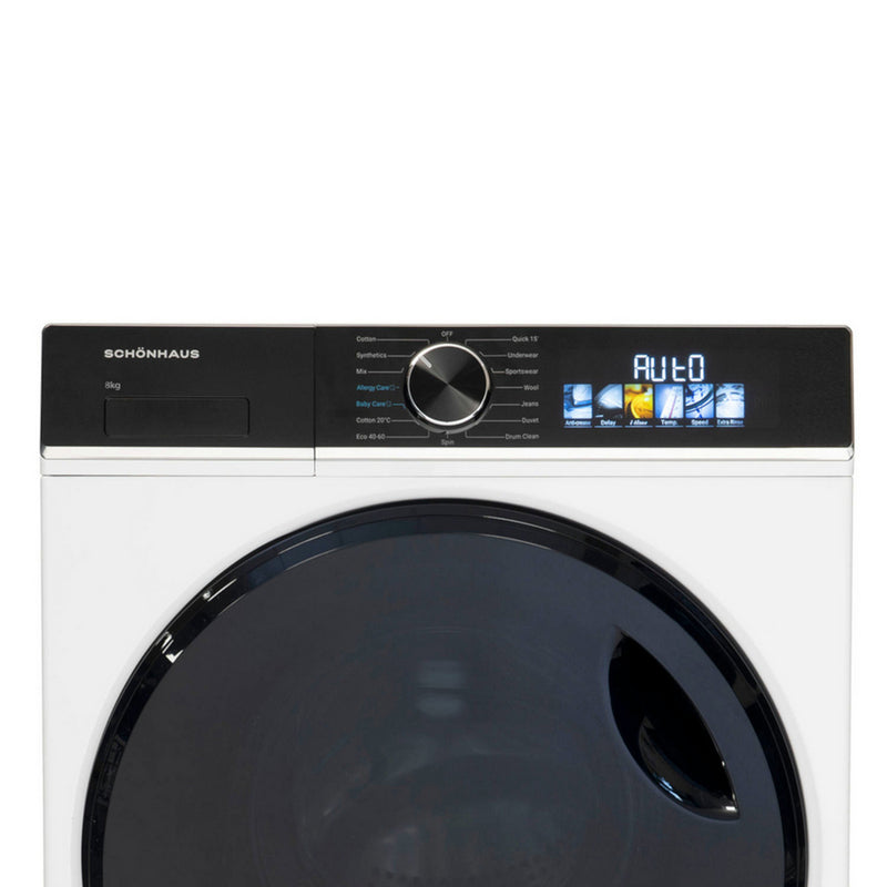 Schonhaus WMSF01814AW 8kg 1400 Spin Freestanding Washing Machine White