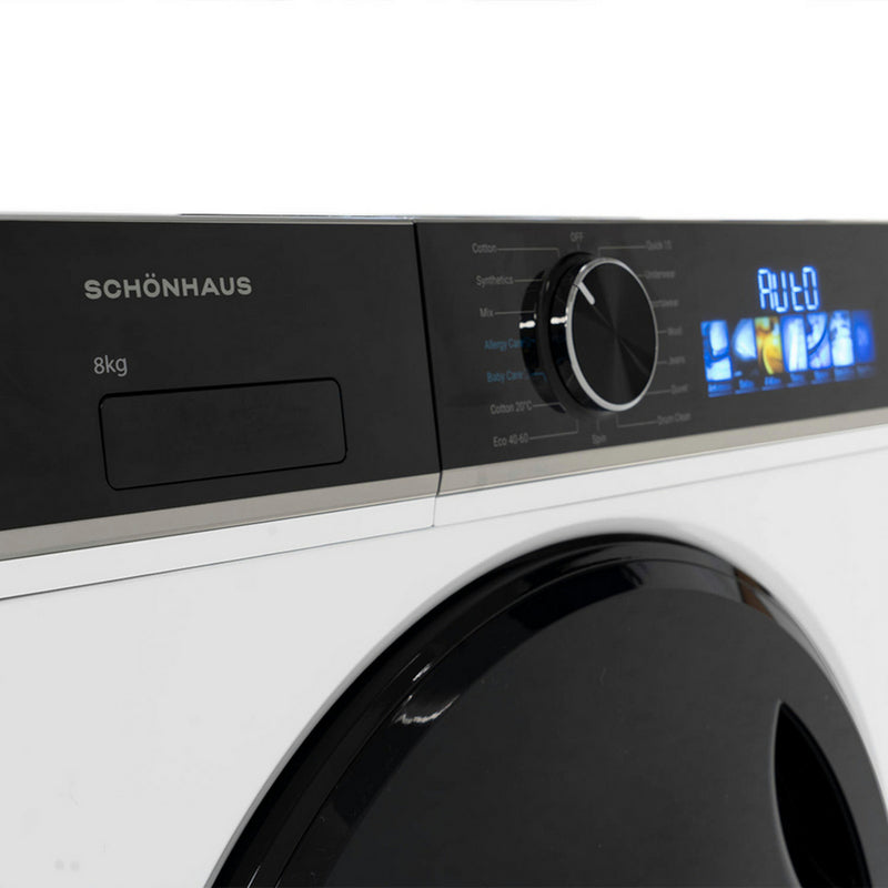 Schonhaus WMSF01814AW 8kg 1400 Spin Freestanding Washing Machine White