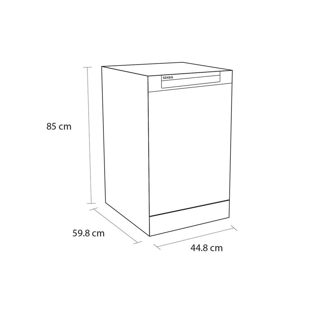 Sensis DWF0110SLEW Freestanding Slimline Dishwasher White with 10 Place Settings