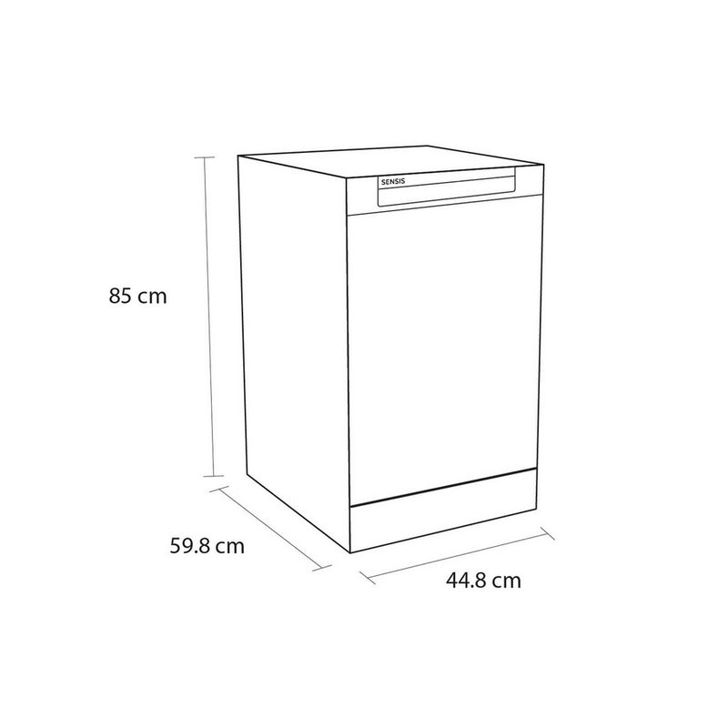 Sensis DWF0110SLEW Freestanding Slimline Dishwasher White with 10 Place Settings