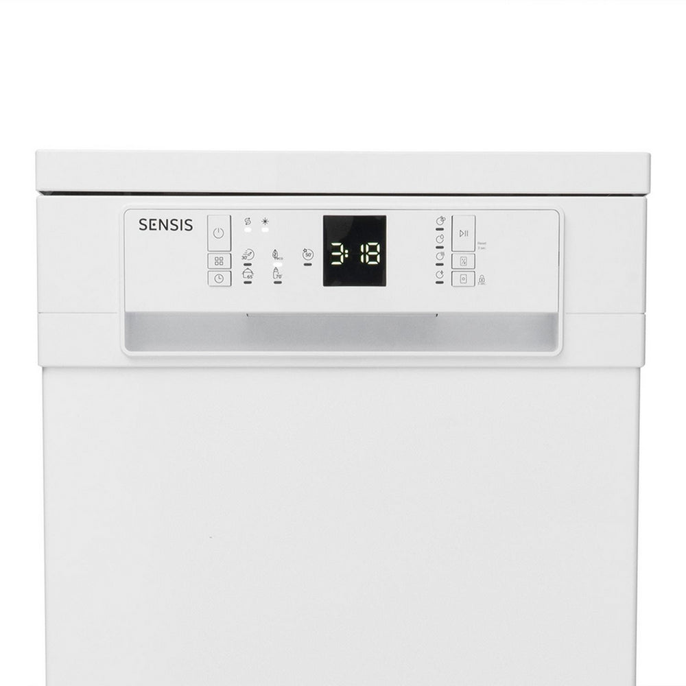 Sensis DWF0110SLEW Freestanding Slimline Dishwasher White with 10 Place Settings