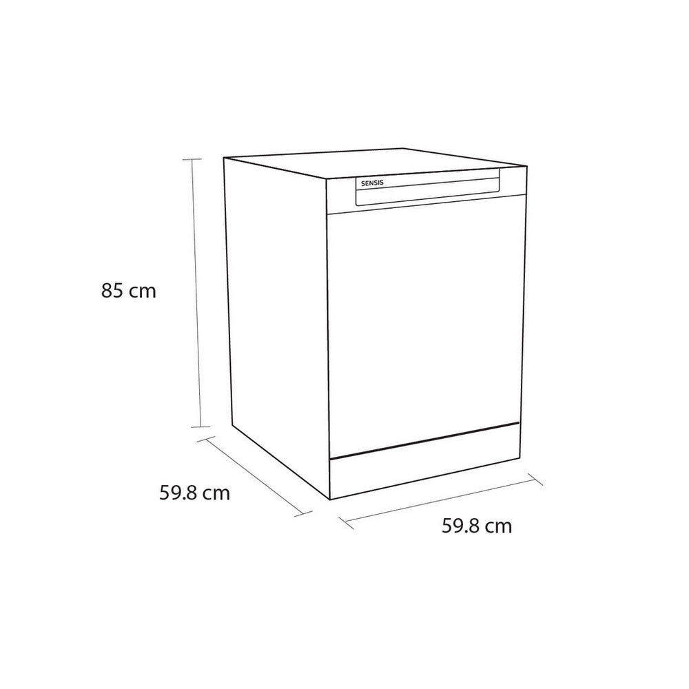 Sensis DWF0114FSDW Freestanding Full Size Dishwasher White with 14 Place Settings