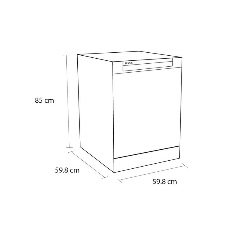 Sensis DWF0114FSDW Freestanding Full Size Dishwasher White with 14 Place Settings