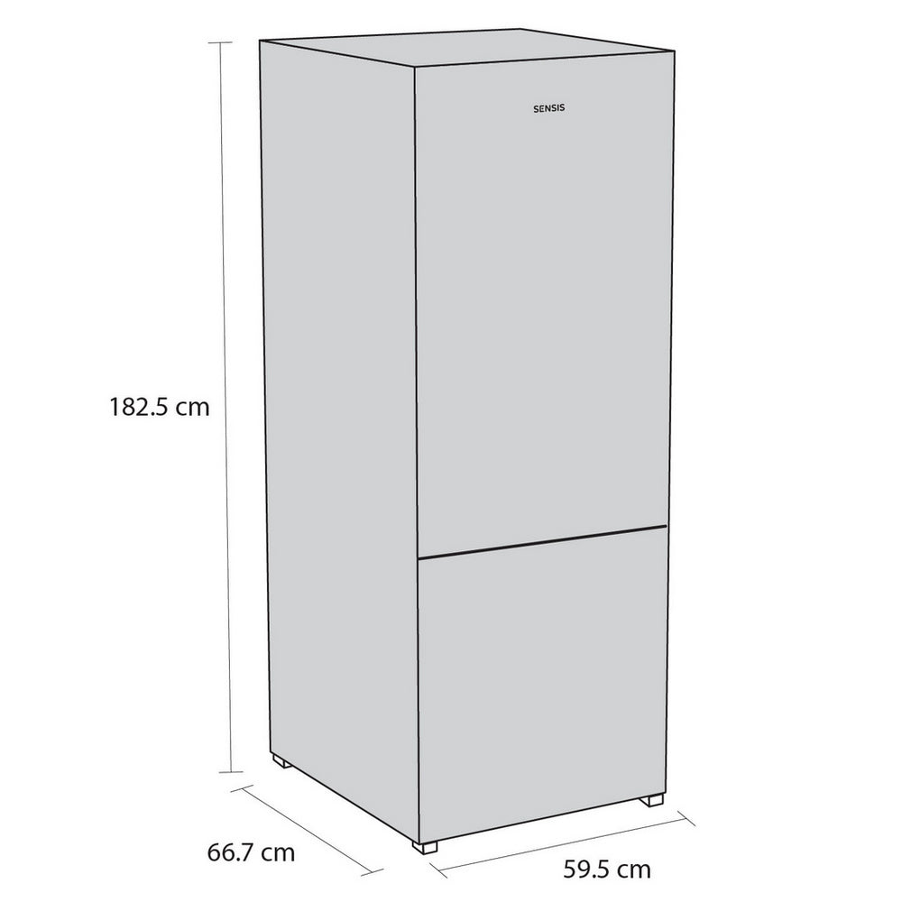 Sensis RFCMF0160ES Freestanding Frost Free 60cm Fridge Freezer Silver