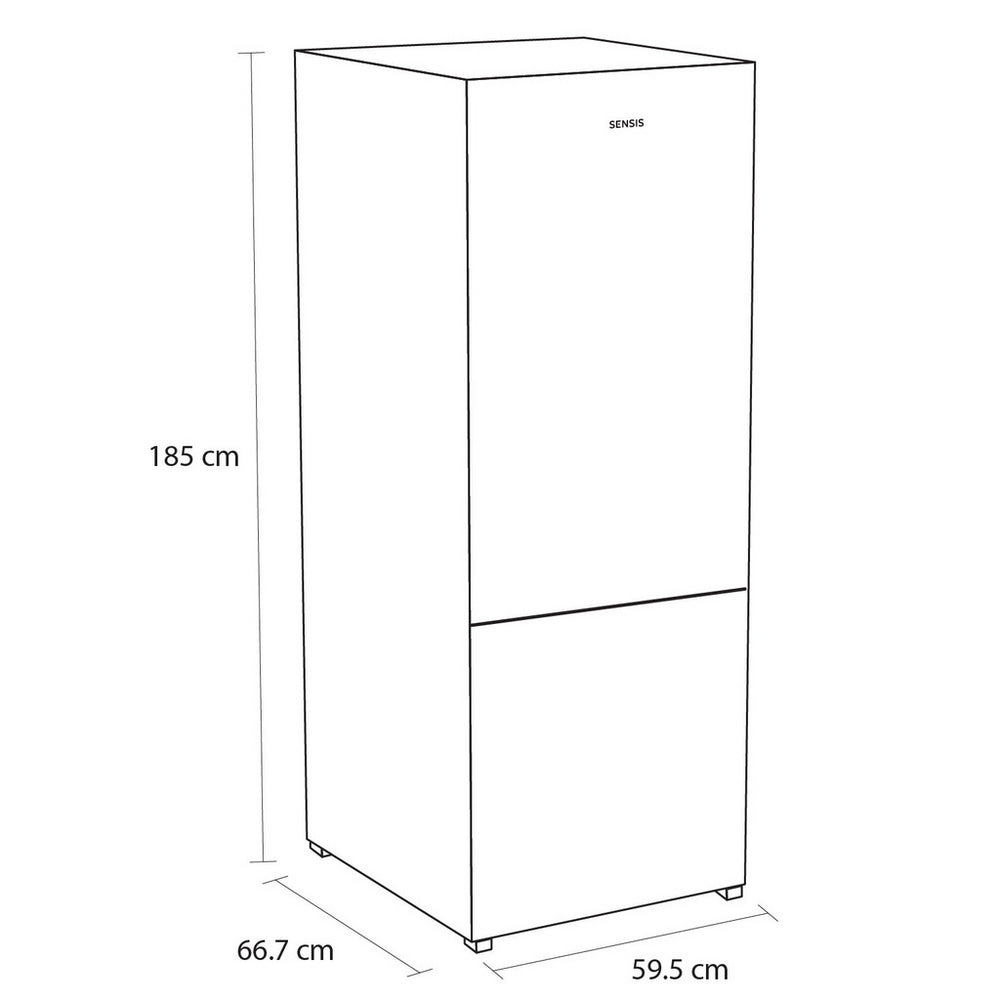 Sensis RFCMF0160EW Freestanding Frost Free 60cm Fridge Freezer White Dimensions