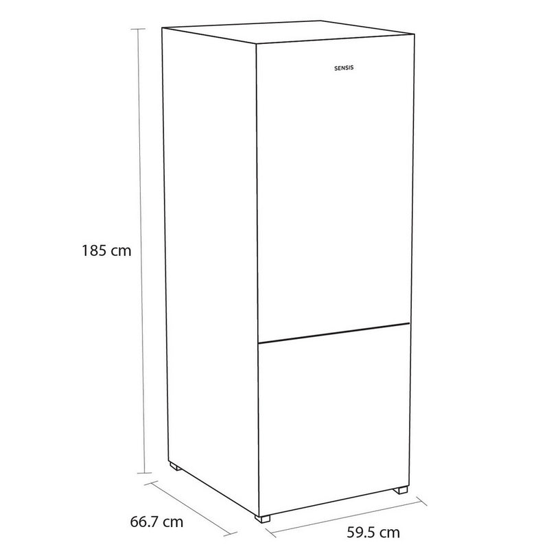 Sensis RFCMF0160EW Freestanding Frost Free 60cm Fridge Freezer White Dimensions