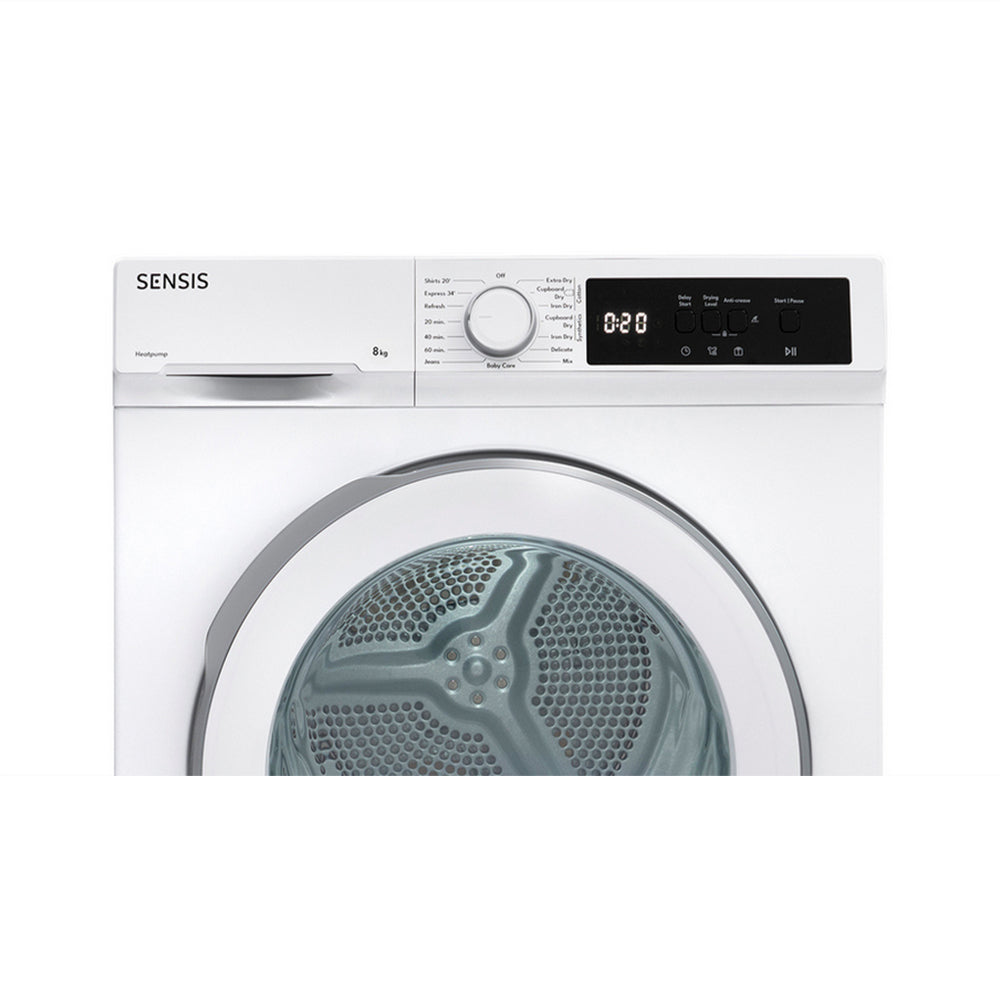 Sensis TDHF018A2W 8kg Heat Pump Tumble Dryer White