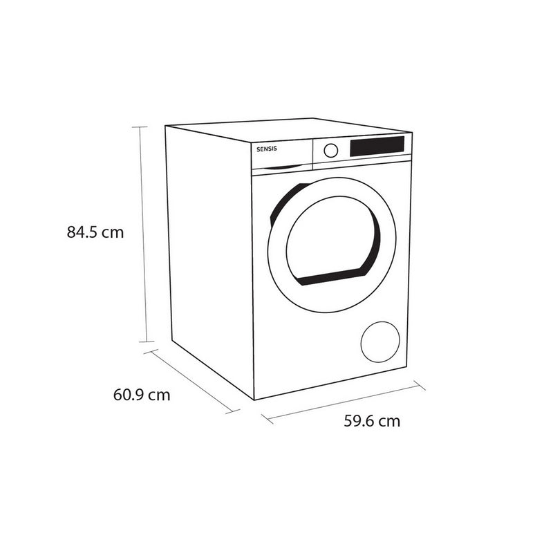 Sensis TDHF019A2W 9kg Heat Pump Tumble Dryer White